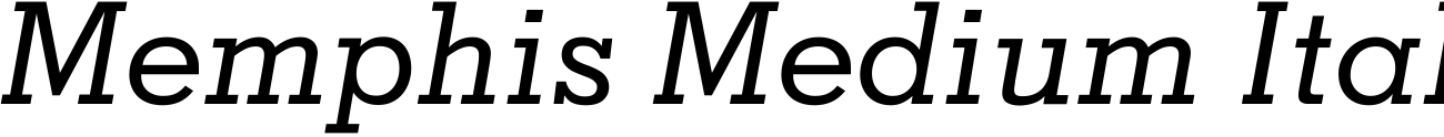 Memphis Medium Italic